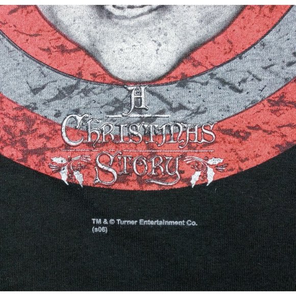 Vintage Deadstock Christmas Story Tee Shirt Ralphie Black Men's Medium Shoot Eye - Picture 3 of 7
